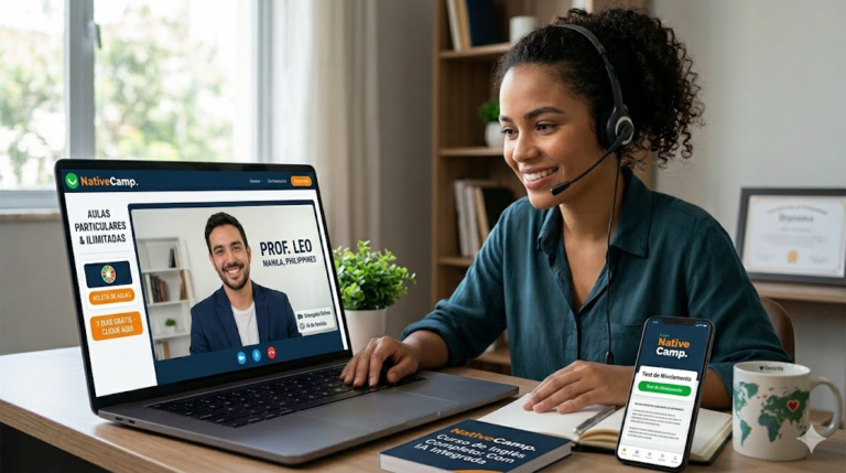 A Jornada para a Fluência: Como Aprendi Inglês em Casa com o Método Native Camp