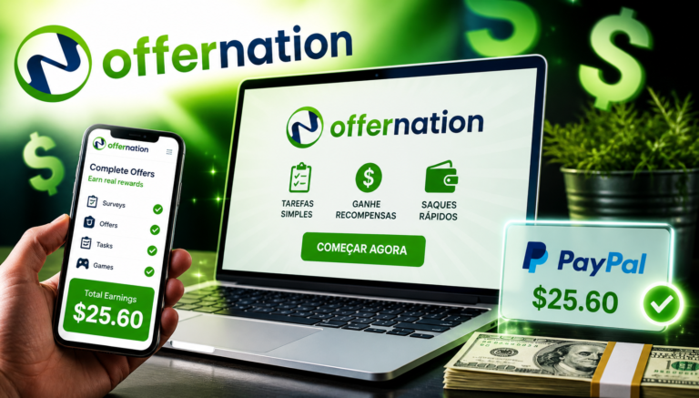 Offernation: Guia completo para ganhar dinheiro respondendo pesquisas remuneradas e completando ofertas
