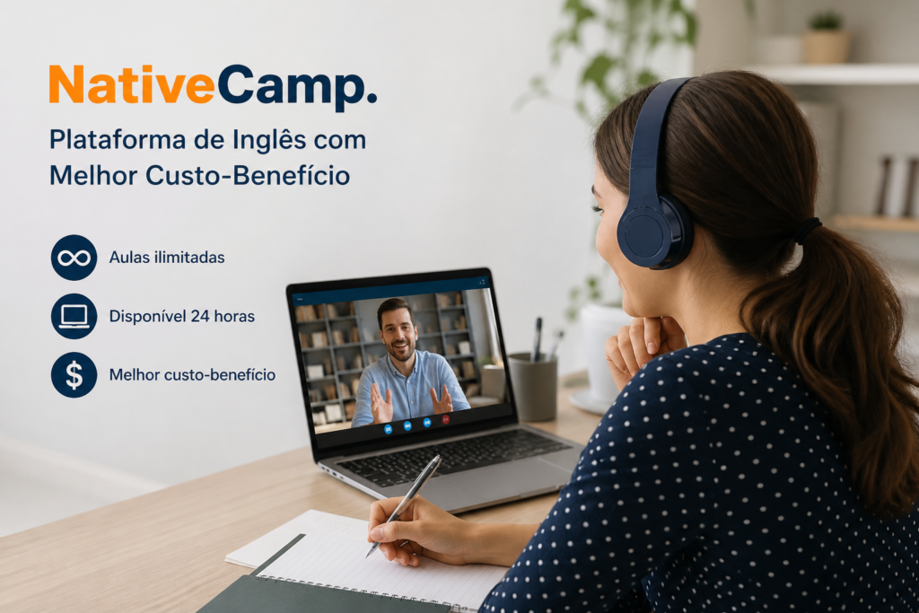 NativeCamp online English learning platform with affordable, flexible lessons from live instructors